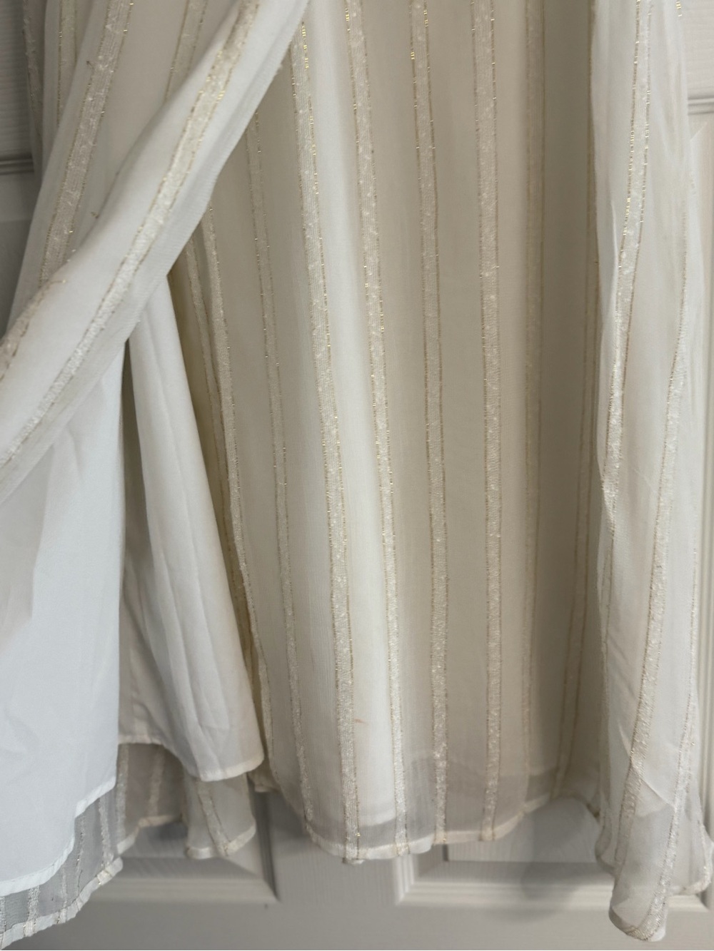 L'Academie Cream Sheer midi skirt - Picture 3 of 11